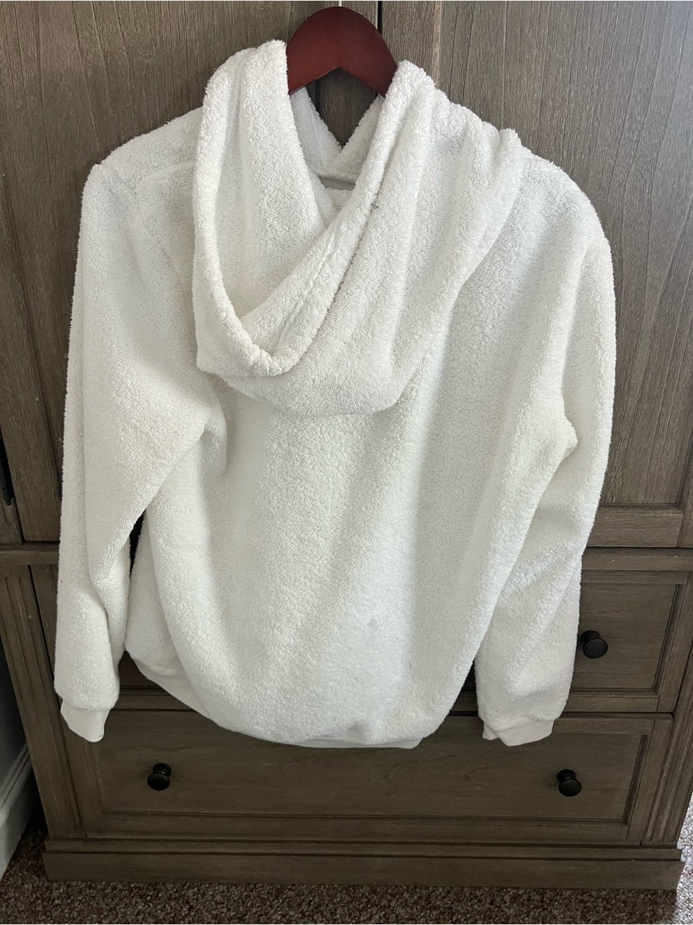 Cozy White Sherpa Hoodie - Picture 2 of 4